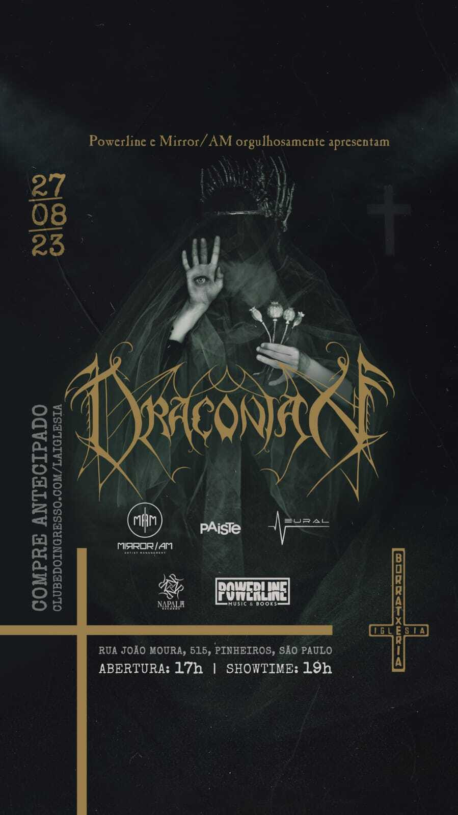 Após sold out, Draconian anuncia segunda data em São Paulo