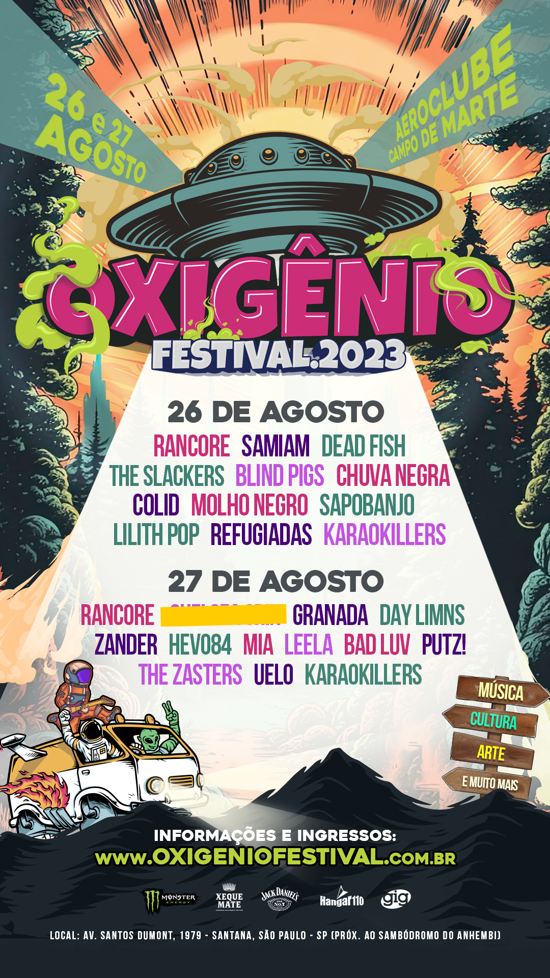 Oxigênio Festival 2023 acontece em agosto com bandas nacionais e internacionais
